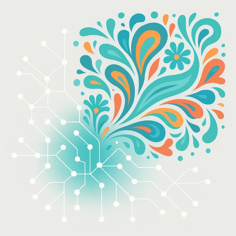 Abstract neural network generating creative art patterns