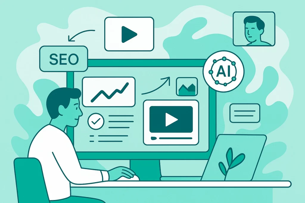 AI analyzing SEO data on YouTube