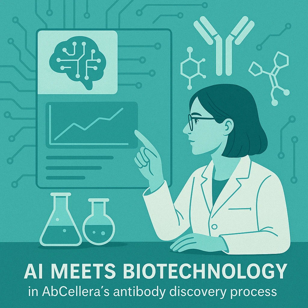 AbCellera AI stock uses artificial intelligence and biotechnology to accelerate antibody discovery.