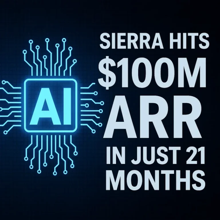 Sierra AI agents illustration showing enterprise automation and rapid ARR growth