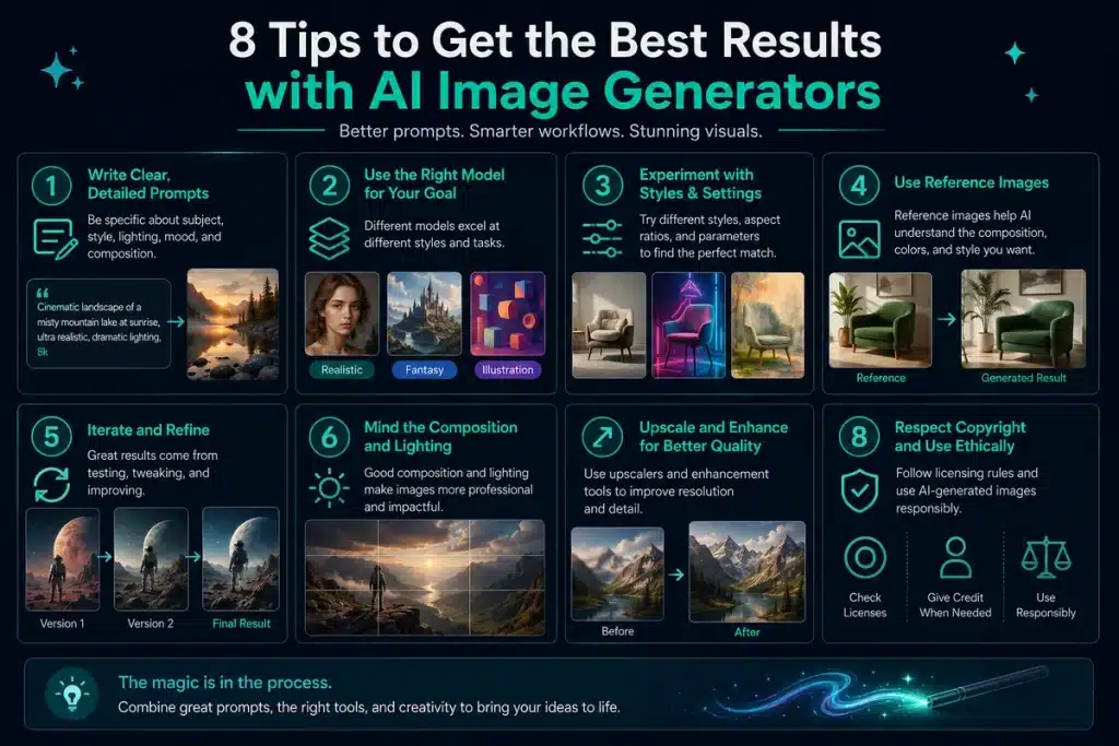 AI image generation tips for creating better visuals with prompts workflows and quality control
