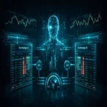 AI crypto trading bot executing trades across multiple exchanges via APIs