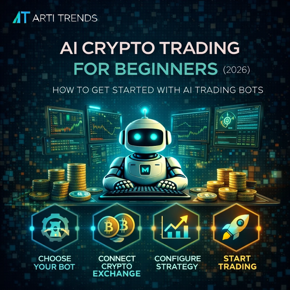 AI crypto trading for beginners in 2026 explaining how automated trading bots work for new traders