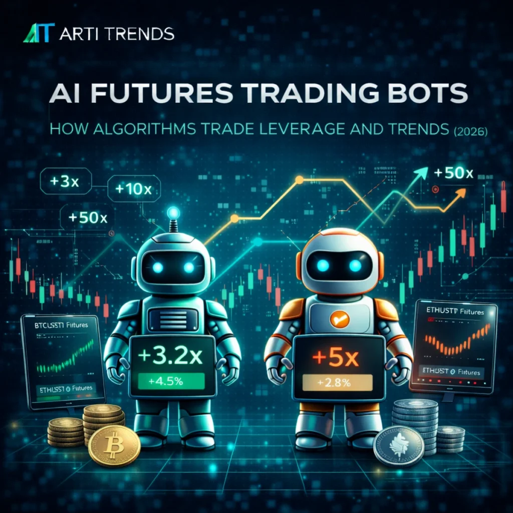AI futures trading bots in 2026 using algorithms to trade leverage, trends and crypto derivatives markets