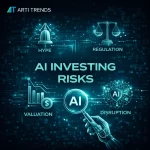 AI investing risks in 2026 highlighting hype, regulation, valuation pressure and disruptive technological change