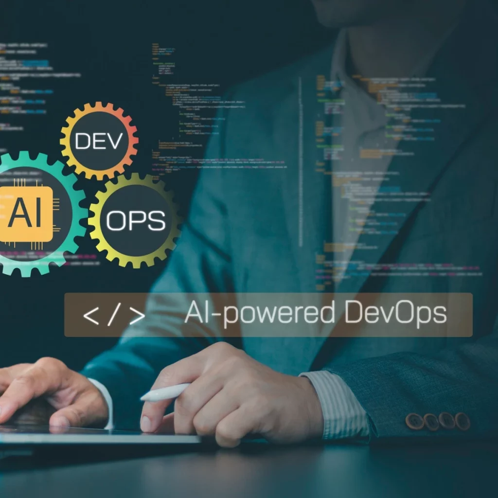 AI-powered DevOps workflow illustrating how artificial intelligence augments software engineers in modern development environments
