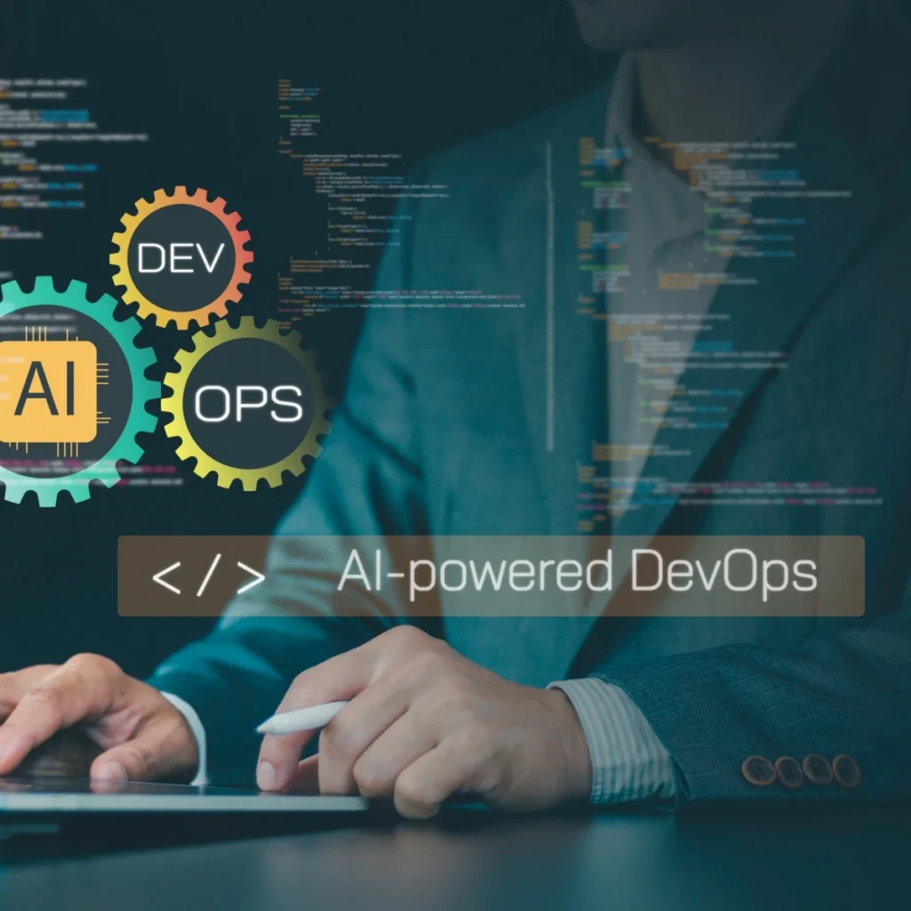 AI-powered DevOps workflow illustrating how artificial intelligence augments software engineers in modern development environments