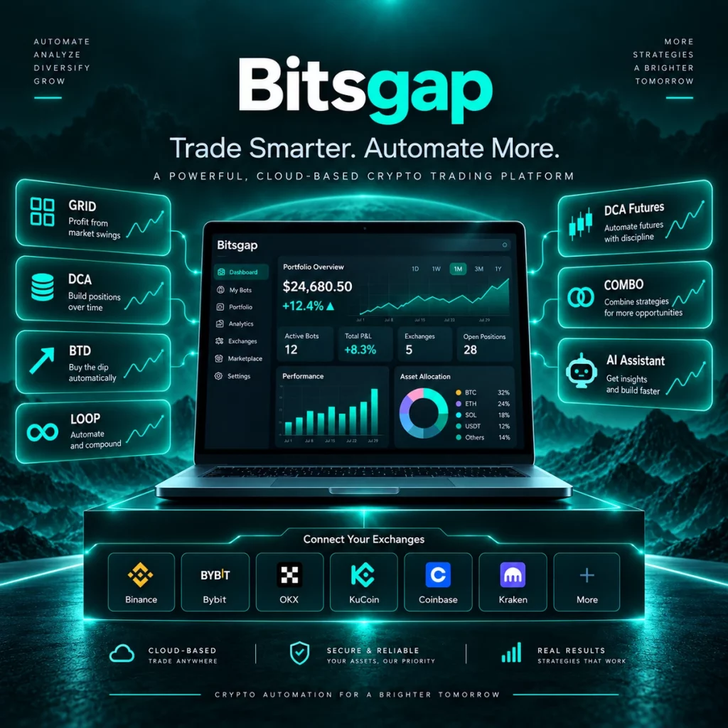 Bitsgap Review – AI crypto trading bots, Grid, DCA and futures automation