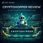 Cryptohopper review in 2026 showing an AI-powered crypto trading bot with automated strategies and trading dashboards