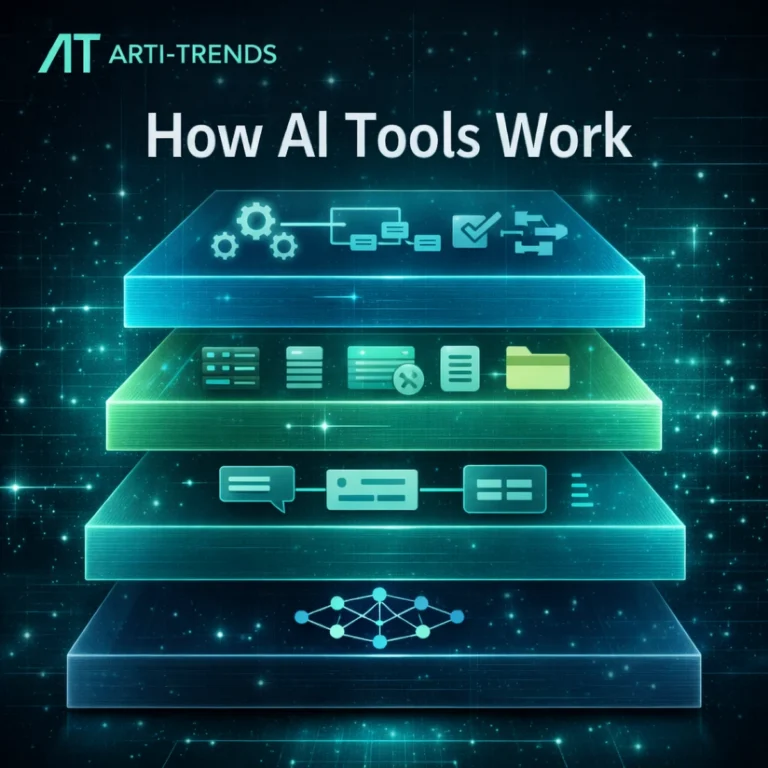How AI tools work explained through layered system architecture
