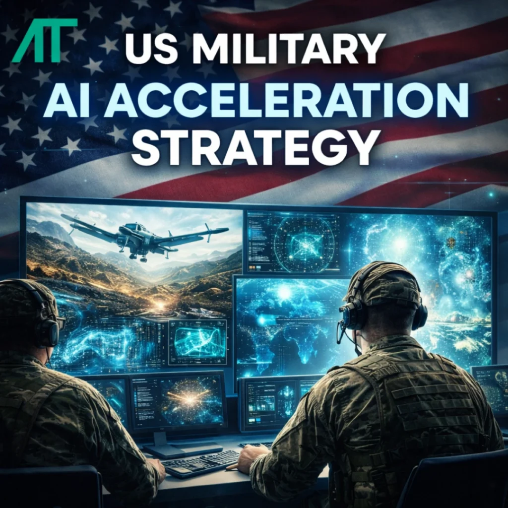 US military command center using artificial intelligence for real-time battlefield intelligence under the AI acceleration strategy