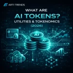AI tokens explained in 2026, showing utilities, tokenomics structures and blockchain-based artificial intelligence ecosystems