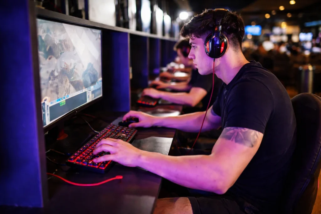 AI-driven game development in an esports environment, illustrating how artificial intelligence is reshaping modern gaming workflows.