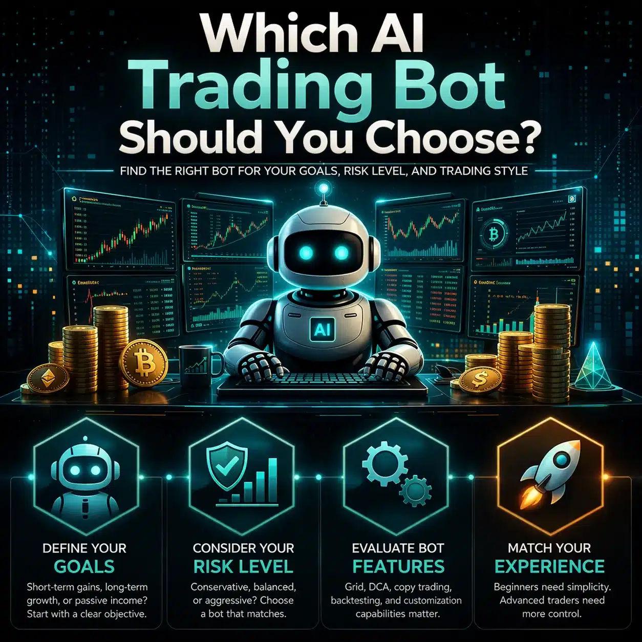 Which AI trading bot should you choose in 2026 – decision framework comparing crypto trading bots by strategy, risk level, and user type