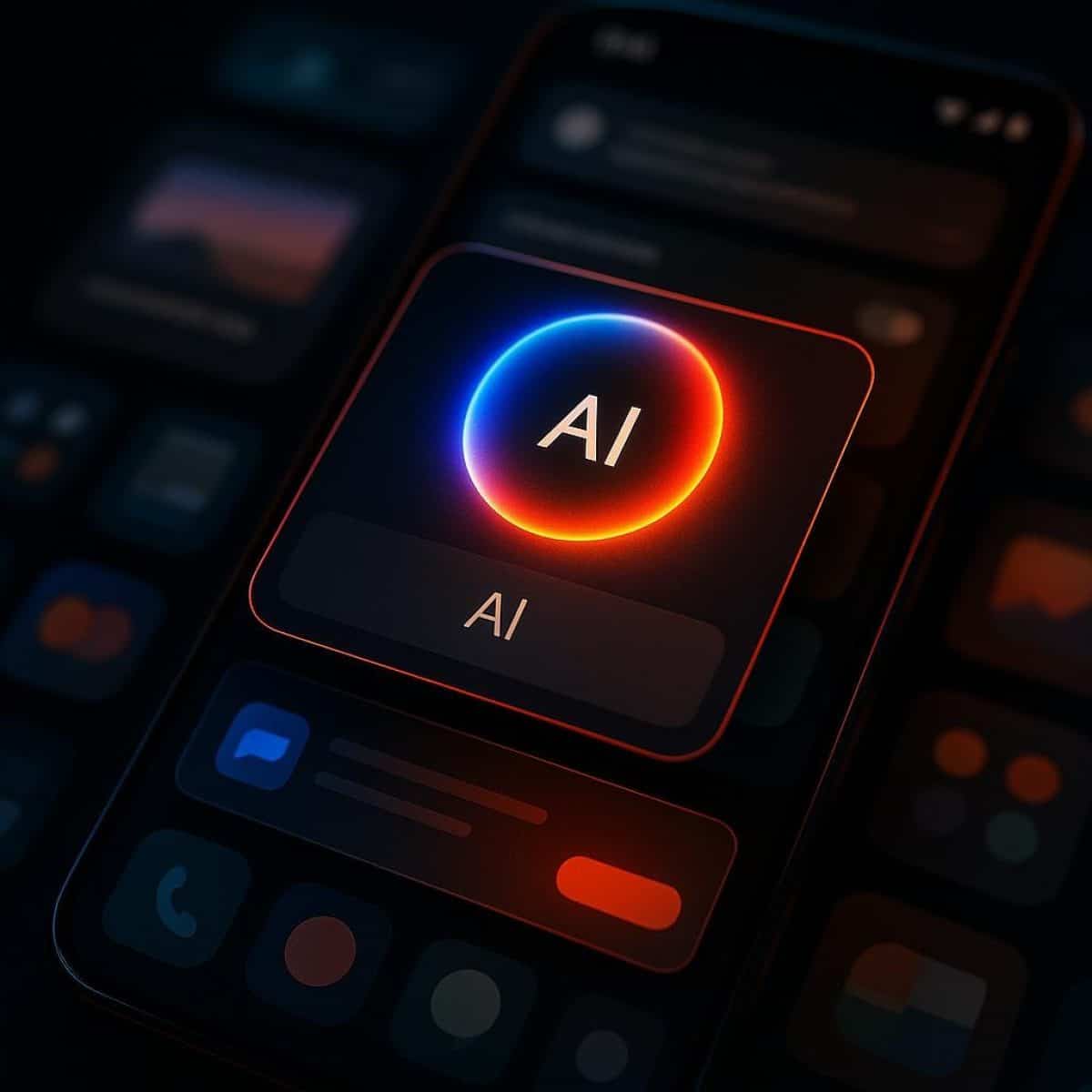 Stylized Guardian-like assistant glyph overlaying Gmail, Docs and Drive panes to show a proactive AI layer