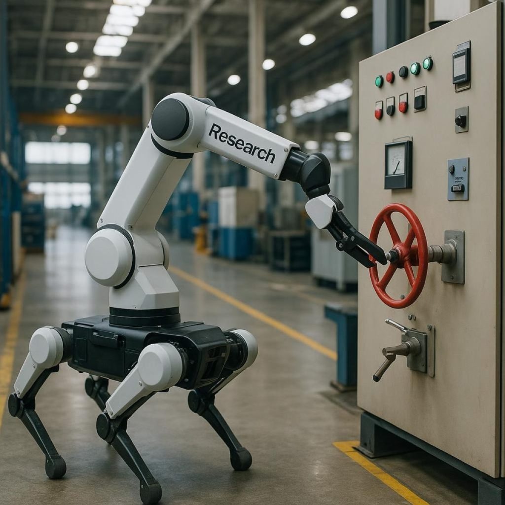 Split-view robot bridging simulation and reality