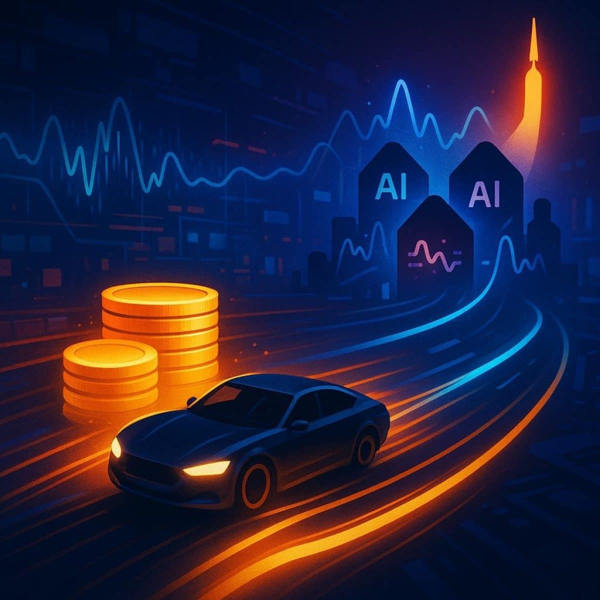 Robinhood app icon transforming into a network of startup investments and retail investor connections