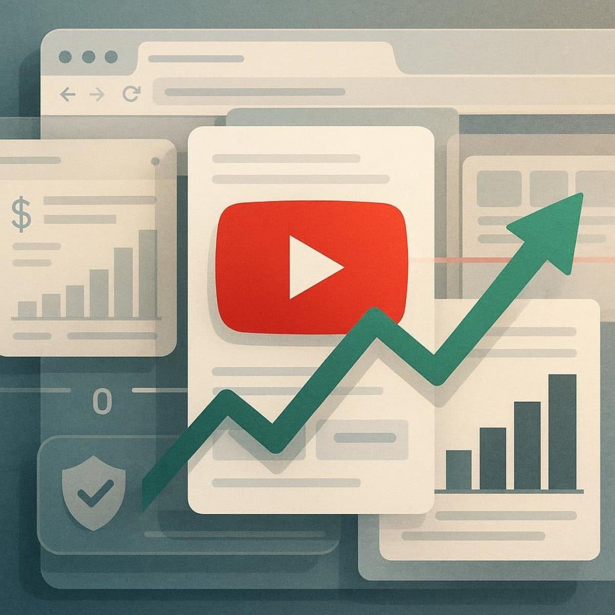 YouTube custom feed generated from a text prompt on a futuristic streaming grid