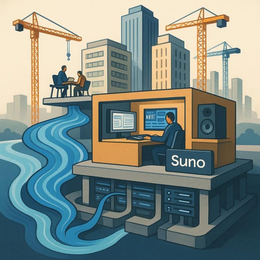 Editorial cover image for Suno's Spark incubator blurs artist support and data capture