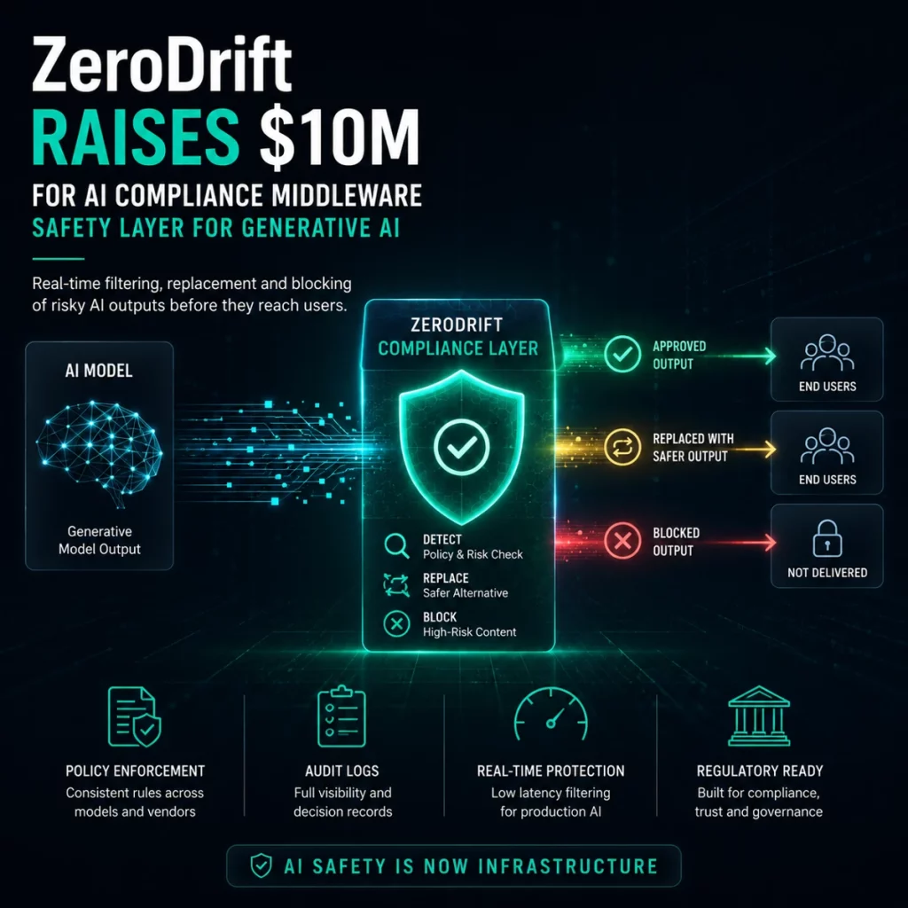 ZeroDrift raises $10 million to build AI compliance middleware for enterprise generative AI deployments