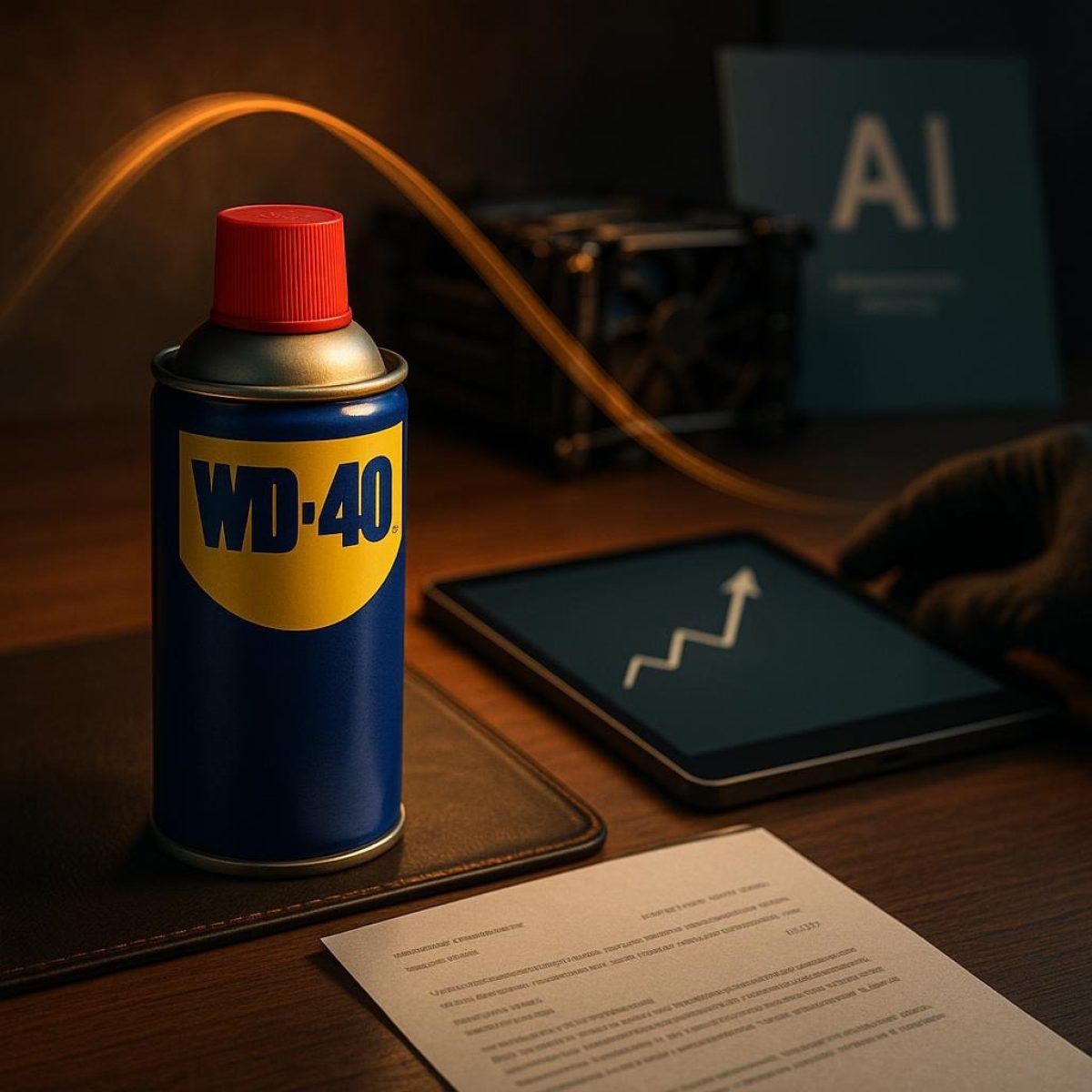 WD-40 Company logo on stock chart
